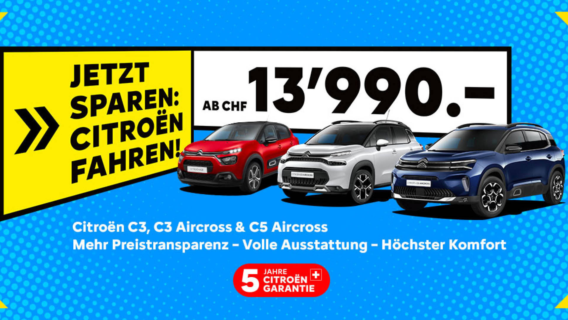 Jetzt sparen Citroën C3, C3 AC und C5 AC fahren!